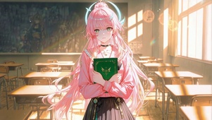 粉色高马尾小爱同学