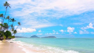 椰岛海滩海浪