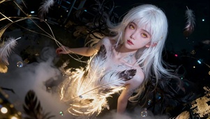 幻羽秘境的暗夜灵姬美女