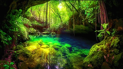 宁静治愈山泉 4K