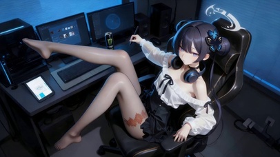 电竞长腿黑丝女孩