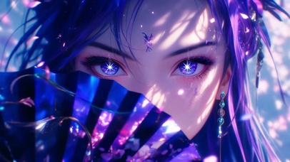 星瞳紫扇 深蓝织梦