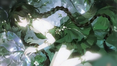 森系荷叶裙少女