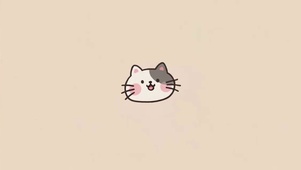 可爱的小猫头