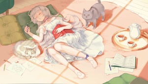 少女午睡中