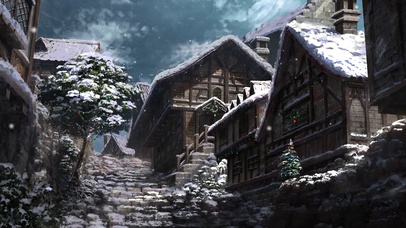 圣诞季风雪山庄