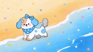 海边治愈小狗