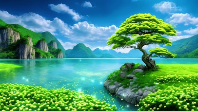 清新护眼郊外风景