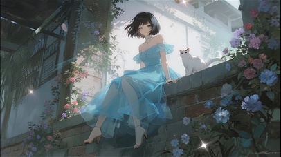 夏日慵懒女孩
