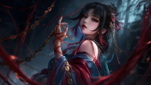 古风红绳冷艳美少女