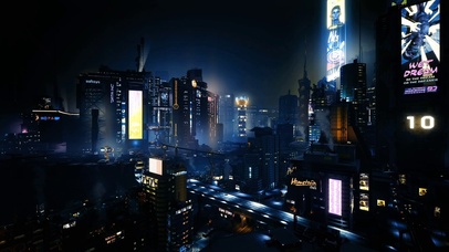 赛博朋克城市风光