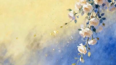 护眼花草树木小清新带鱼屏