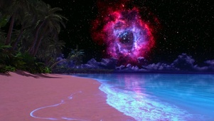 唯美星空海滩