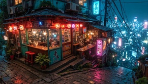 雨夜小店