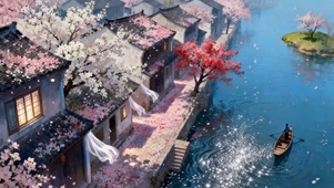 江南三月桃花开