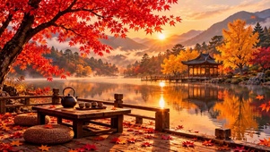 唯美山水湖畔