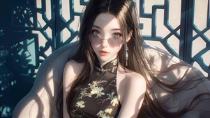 阁楼旗袍美女