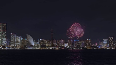 美丽的烟花城市