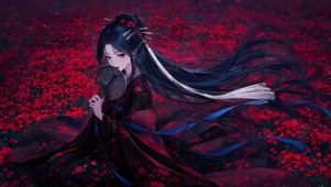 花海古风美女壁纸