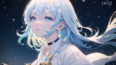 雪中少女