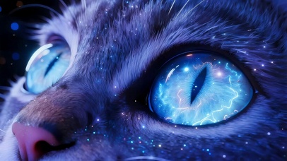 梦幻的猫咪眼睛