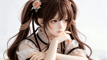 清纯双马尾少女