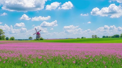 风车花田