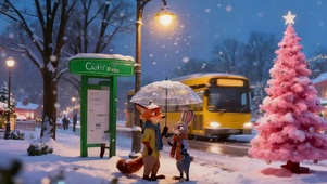 圣诞节朱迪和尼克