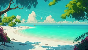 宁静海滩