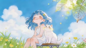 治愈女孩和她的猫