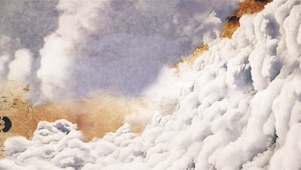 大气国潮云层穿梭山水