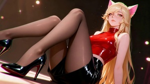 可爱猫耳朵女孩