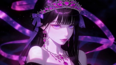 紫色皇冠美女高清4k