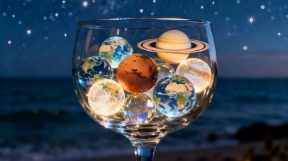 海景玻璃杯星球