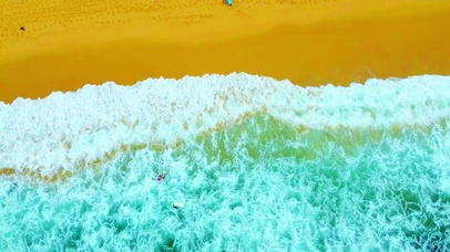 治愈沙滩海浪 4K