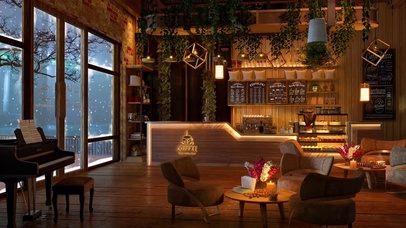 舒适咖啡厅放松