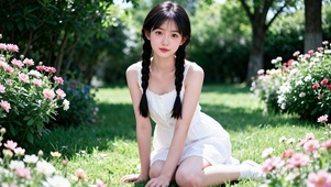花丛少女