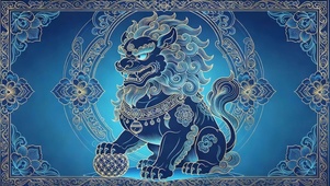 桌面瑞兽 石狮子纹样