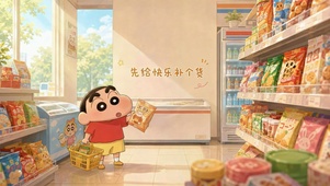 蜡笔小新便利店补给快乐