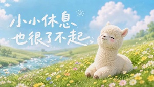 治愈萌羊驼 小小休息也了不起