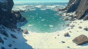 俯瞰阳光冰川海湾