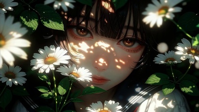 小雏菊清新美女高清4k