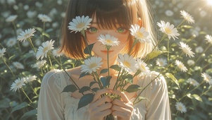 治愈小雏菊美女