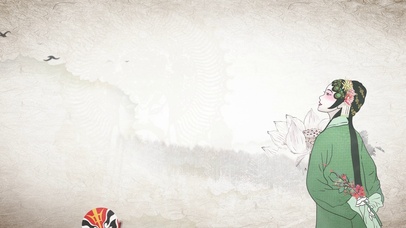 戏曲人物脸谱动态背景