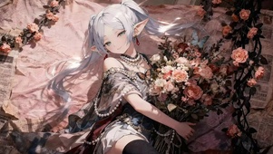 蝴蝶与玫瑰海报-芙莉莲