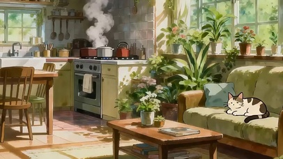 温馨房间带鱼屏
