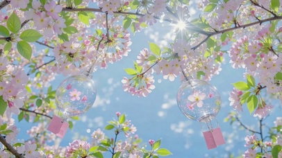 晴空樱花风铃清新治愈