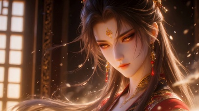 国风长发汉服女神