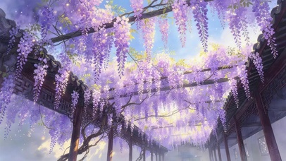 唯美的紫藤花
