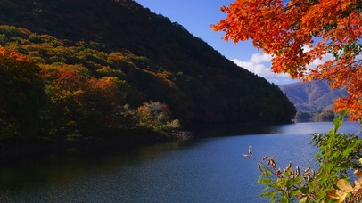 红叶高山湖